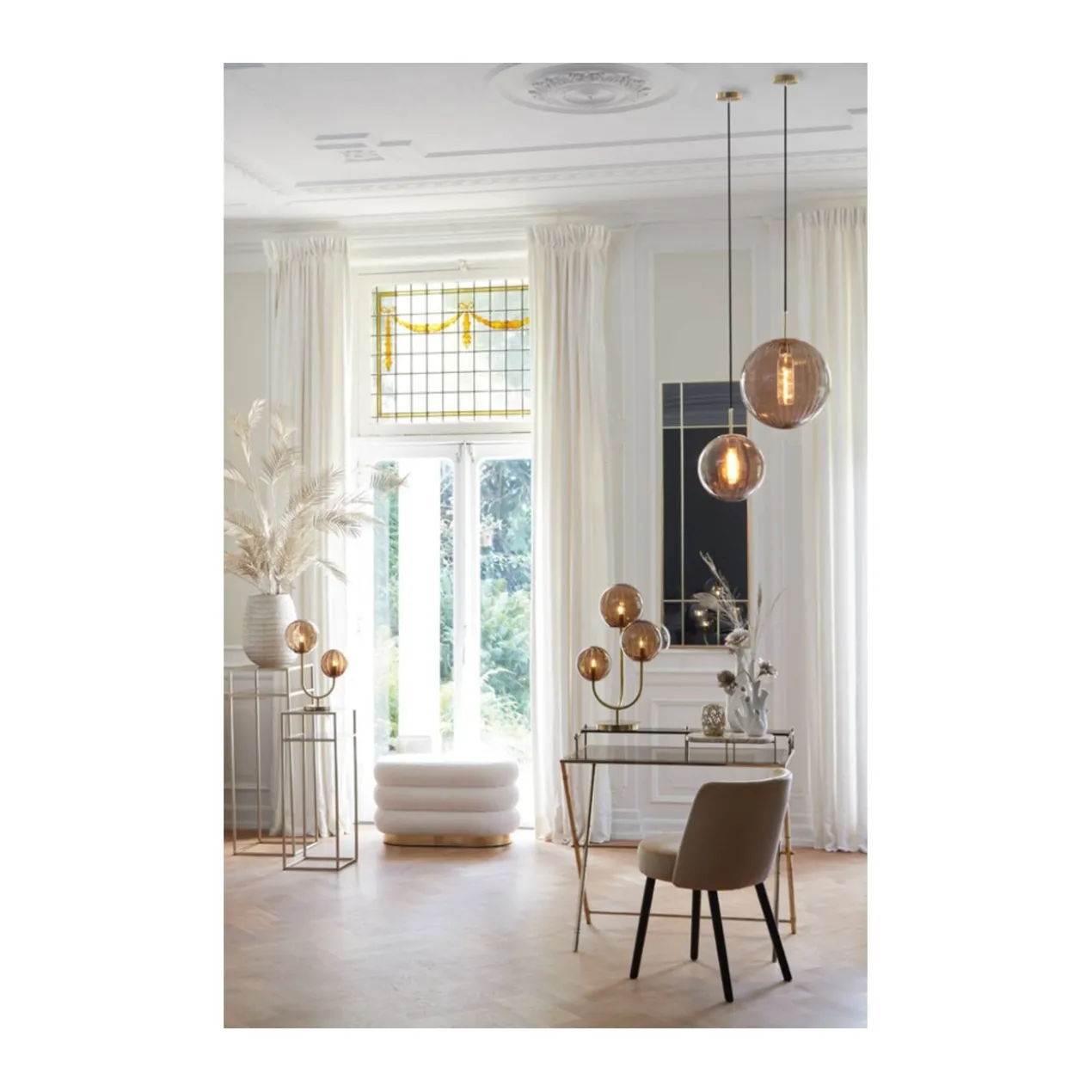 Hanglamp Magdala bruin Ø40 cm