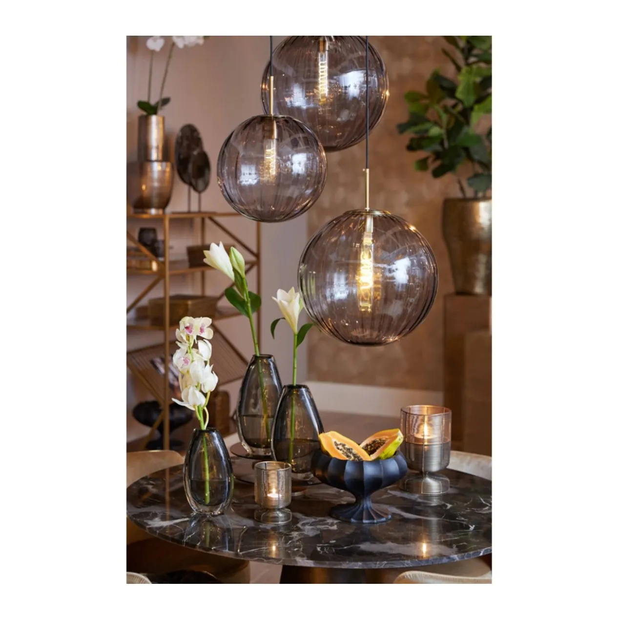Hanglamp Magdala grijs Ø48 cm