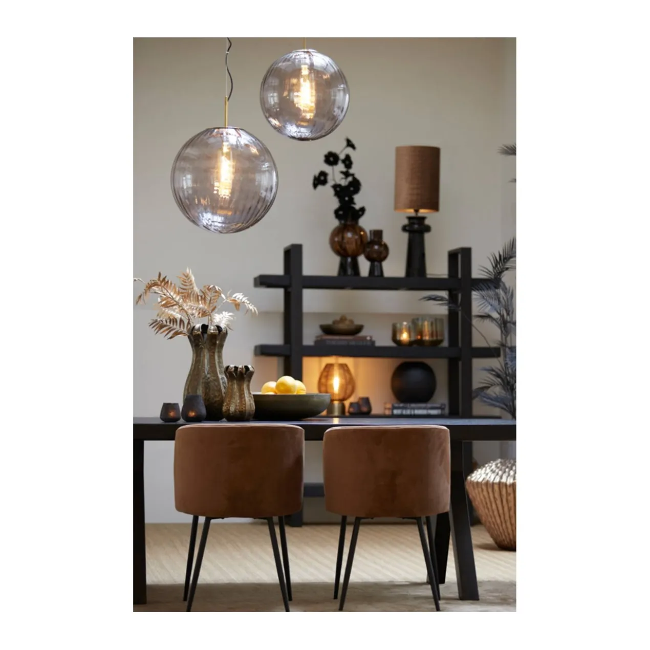 Hanglamp Magdala grijs Ø48 cm