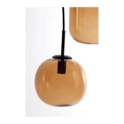 Hanglamp Mezza 10 bruin glas