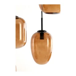 Hanglamp Mezza 10 bruin glas
