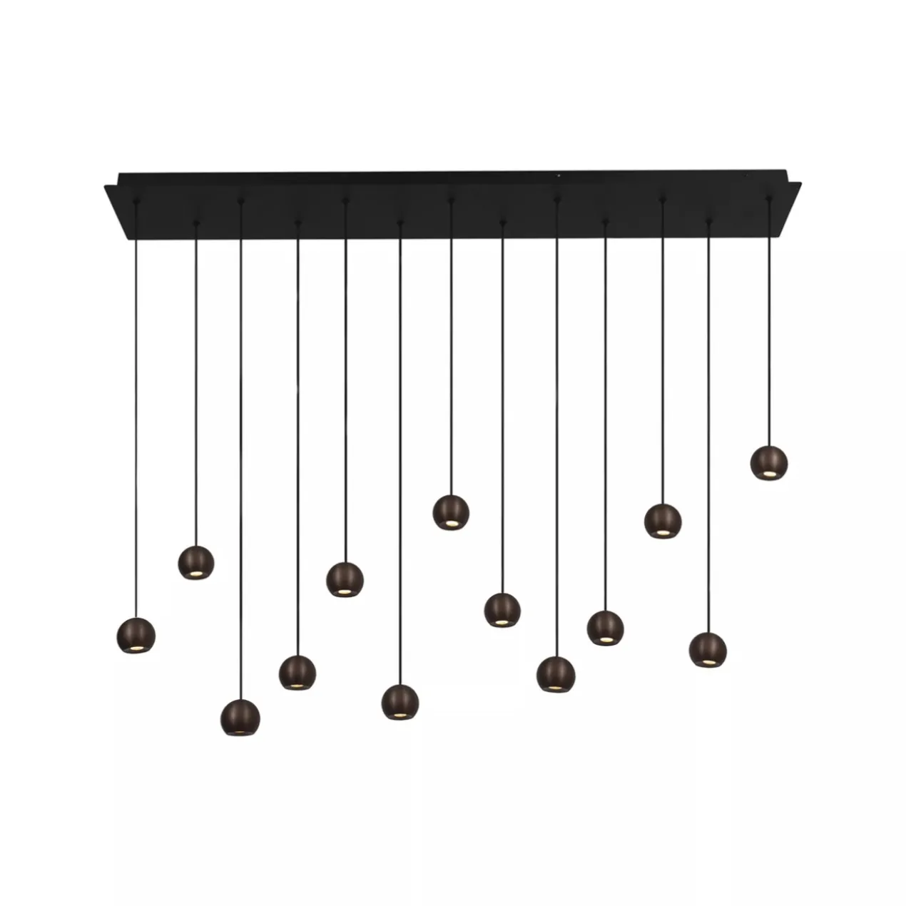 Hanglamp Montana balk cct 13-lichts koffie