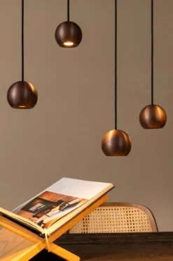 Hanglamp Montana balk cct 13-lichts koffie