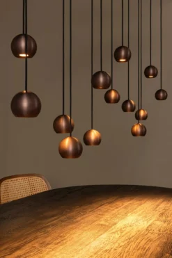 Hanglamp Montana balk cct 13-lichts koffie