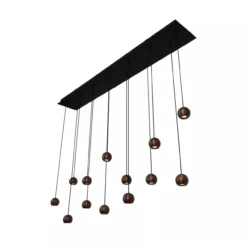 Hanglamp Montana balk cct 13-lichts koffie