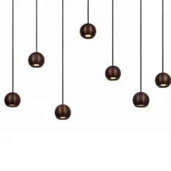 Hanglamp Montana balk cct 13-lichts koffie