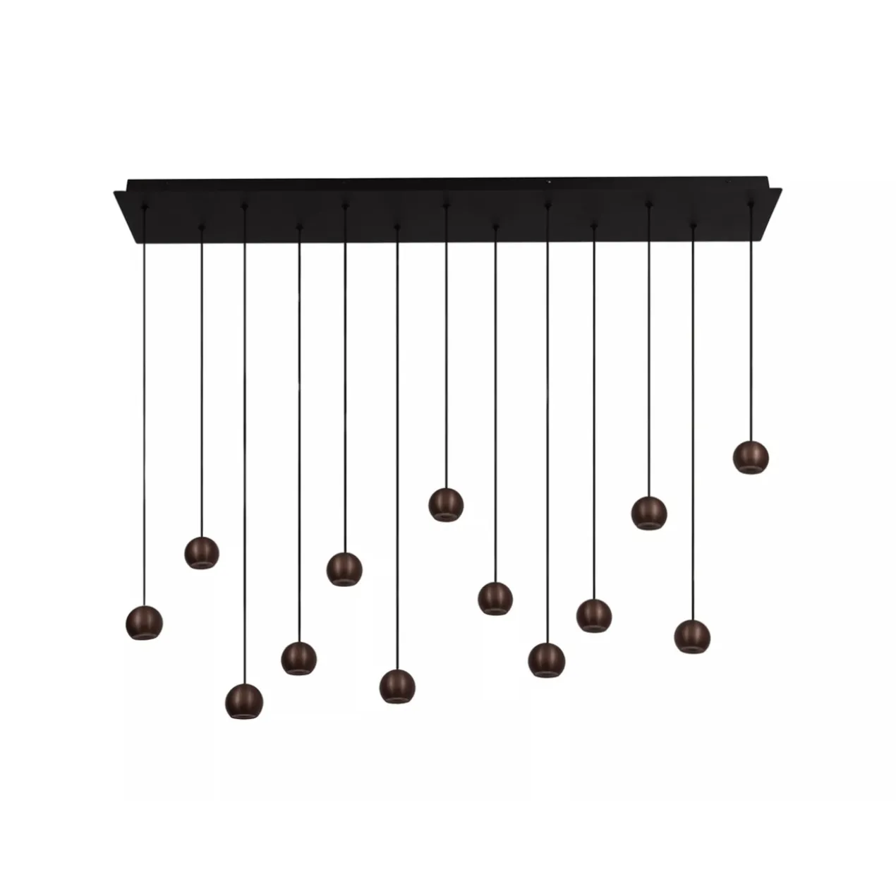 Hanglamp Montana balk cct 13-lichts koffie