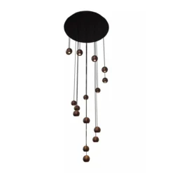 Hanglamp Montana rond CCT 16 lichts koffie