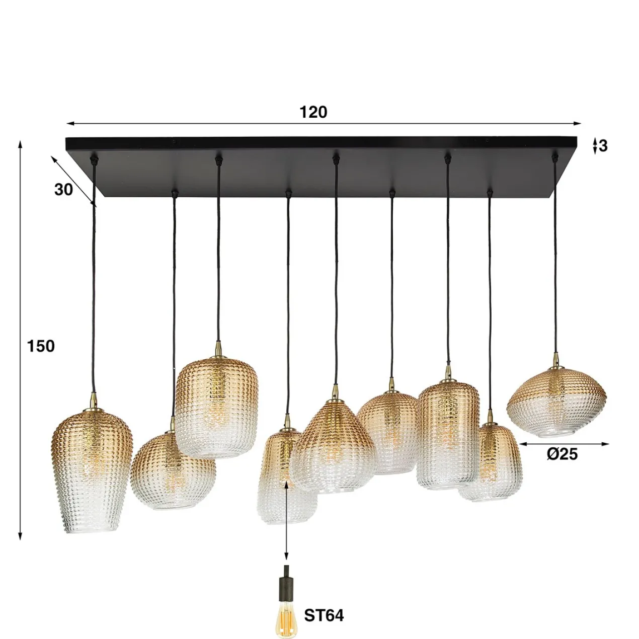 Hanglamp Nouveau Dots