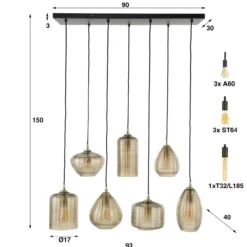 Hanglamp Nouveau Stripes 7