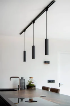 Hanglamp/Pendel Track Floris 1-fase railsysteem zwart