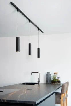 Hanglamp/Pendel Track Floris 1-fase railsysteem zwart