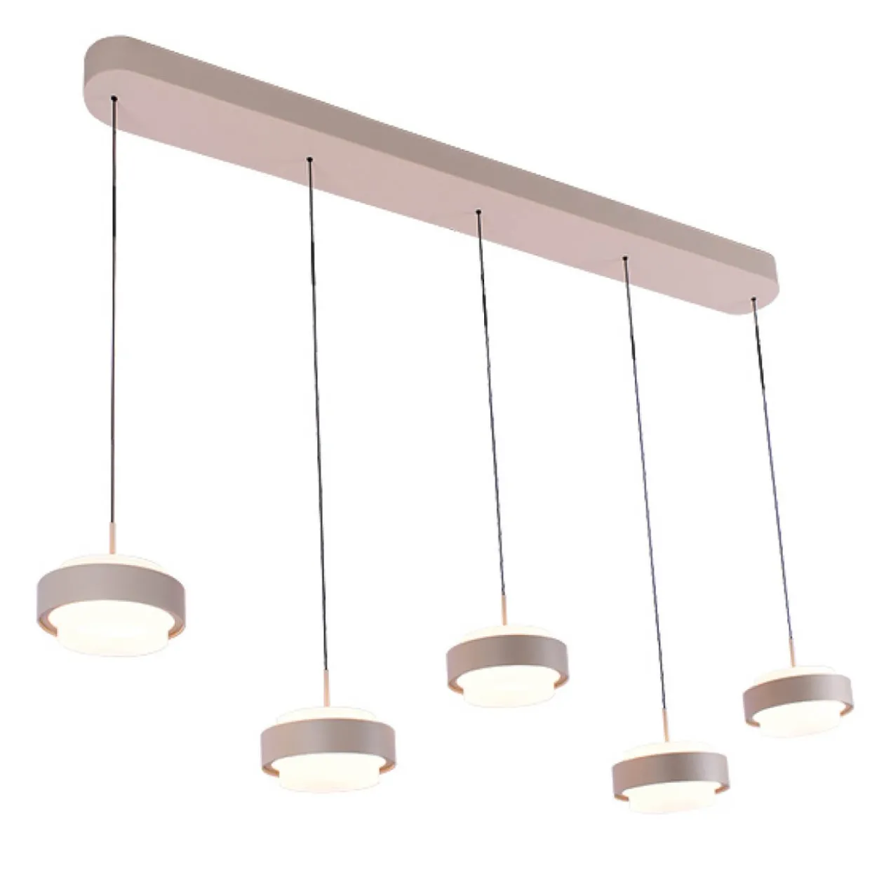 Hanglamp Puleggia Balk 5-lichts creme