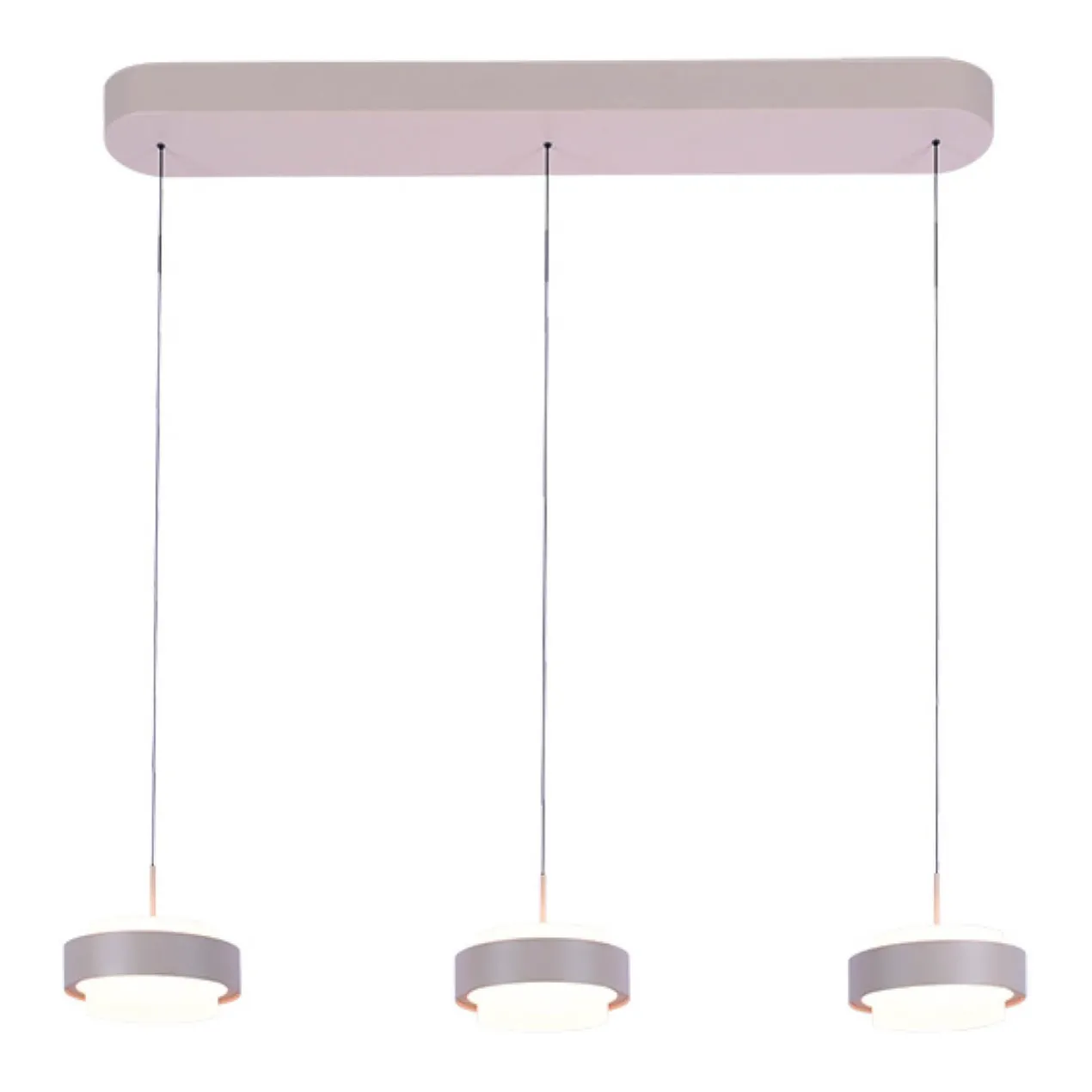 Hanglamp Puleggia balk 3-lichts creme