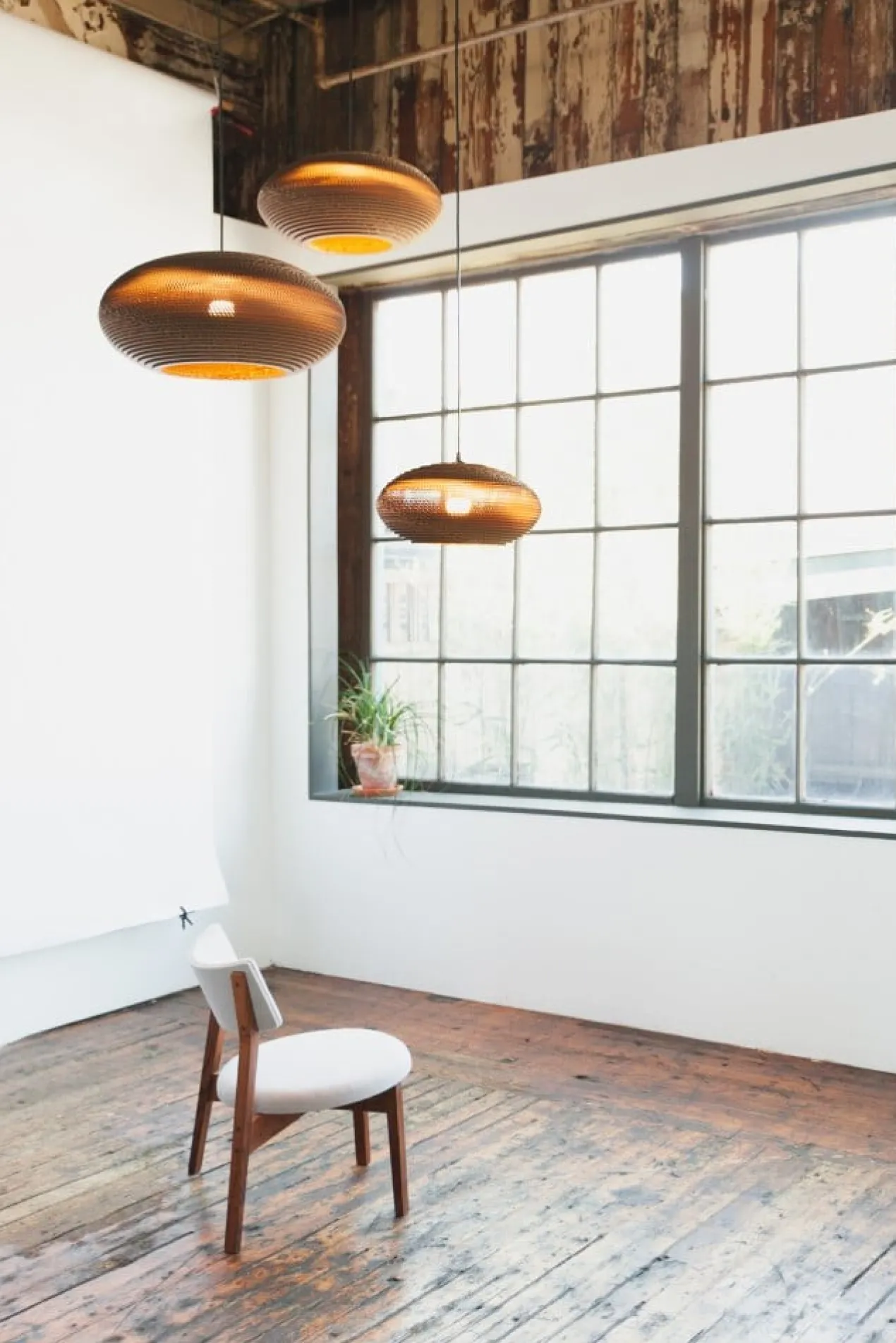 Hanglamp Scraplight Disc16 blonde