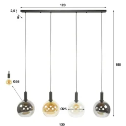 Hanglamp Sfeervol 4L