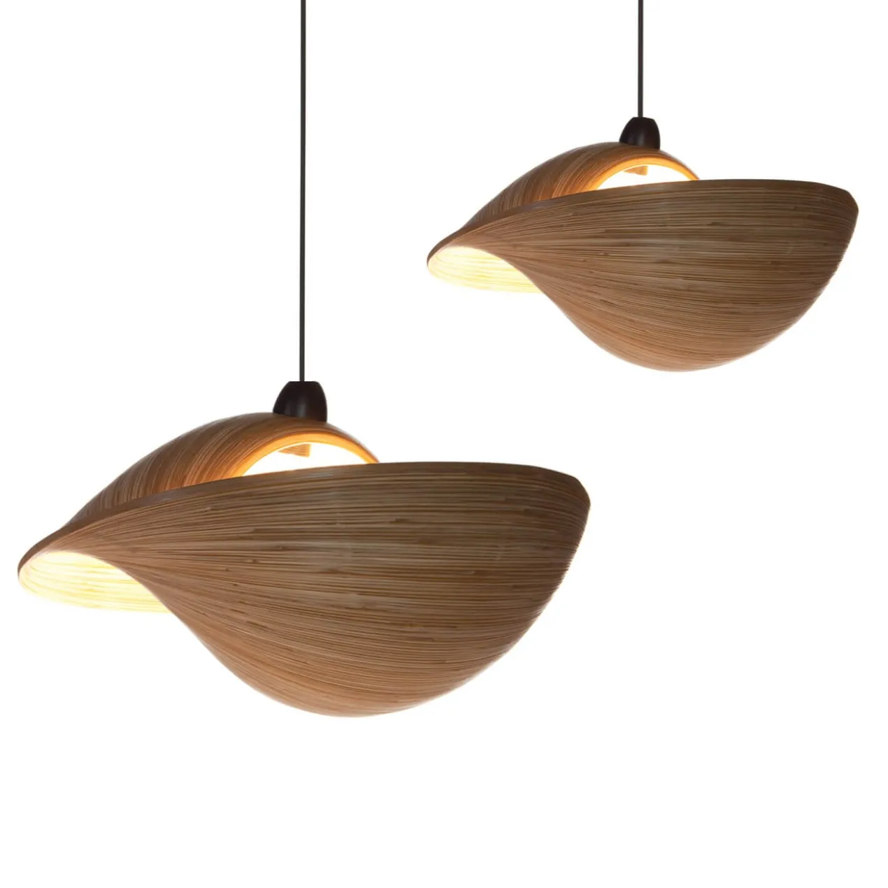 Hanglamp Shell bamboo 40 cm