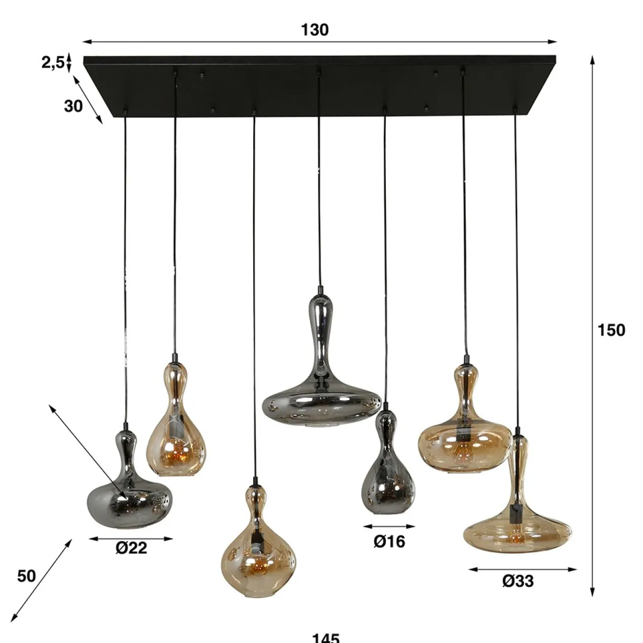 Hanglamp Shotglas