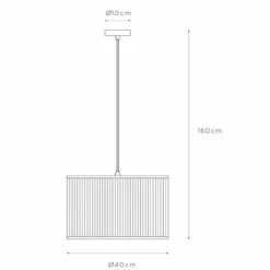 Hanglamp Tagalog Ø40 cm zwart bamboe