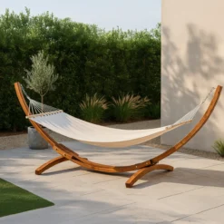 Hangmat Freeke beige met standaard