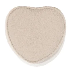 Hartvormige kinderpoef teddystof Jilly Beige