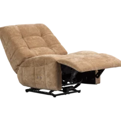 Hein relaxfauteuil elektrisch geweven rib lichtbruin