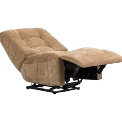 Hein relaxfauteuil elektrisch geweven rib lichtbruin