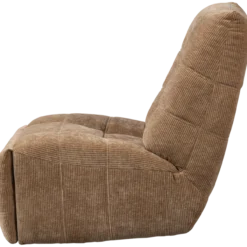 Hein relaxfauteuil elektrisch geweven rib lichtbruin