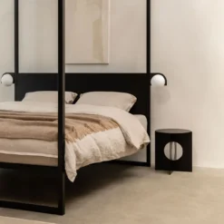 Hemelbed bedframe °02 | Zwart 140 x 200 cm