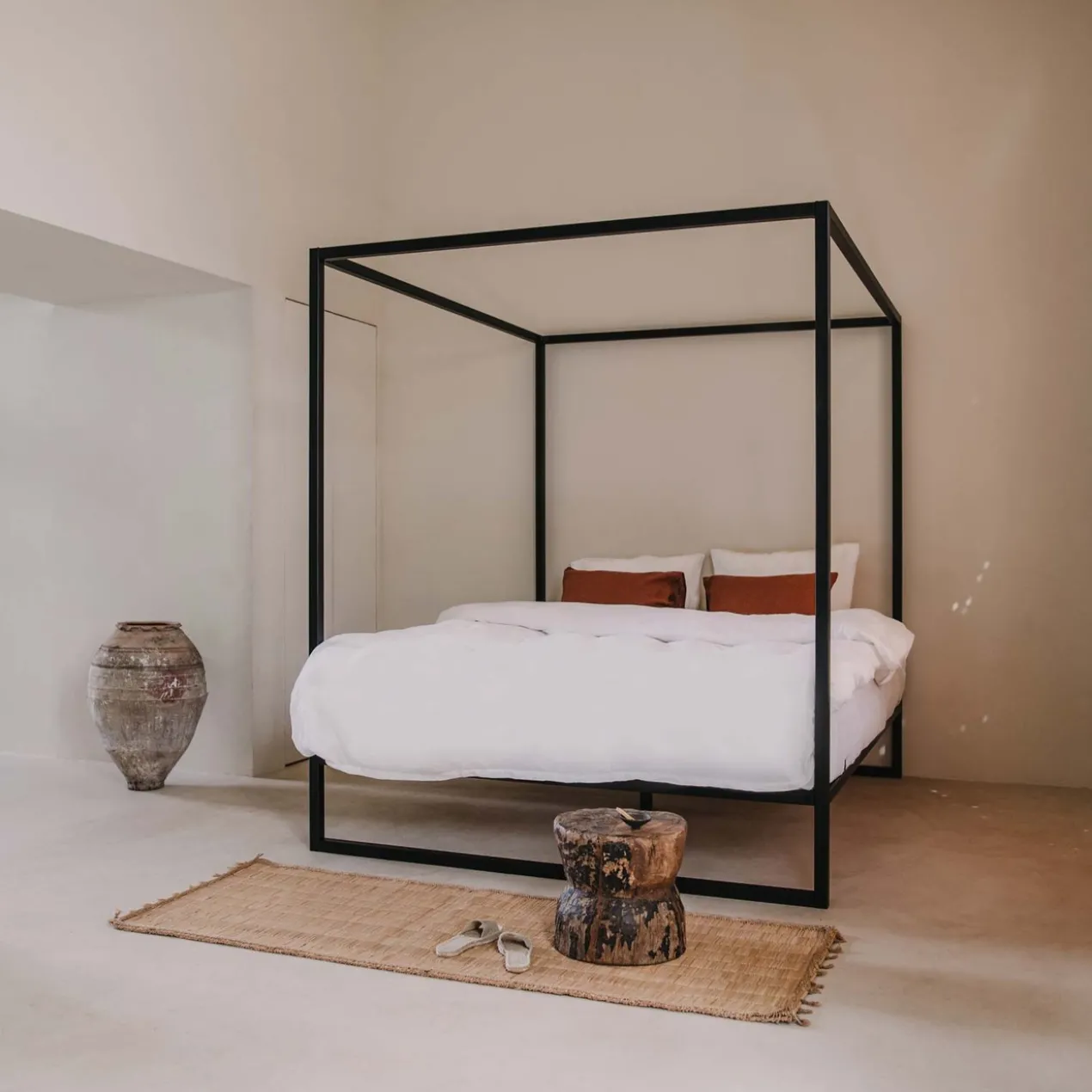 Hemelbed bedframe °02 | Zwart 180 x 220 cm