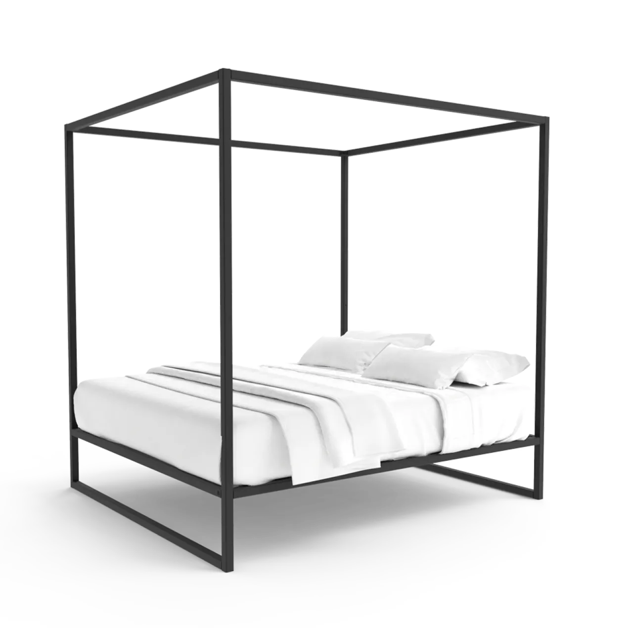 Hemelbed bedframe °02 | Zwart 200 x 200 cm