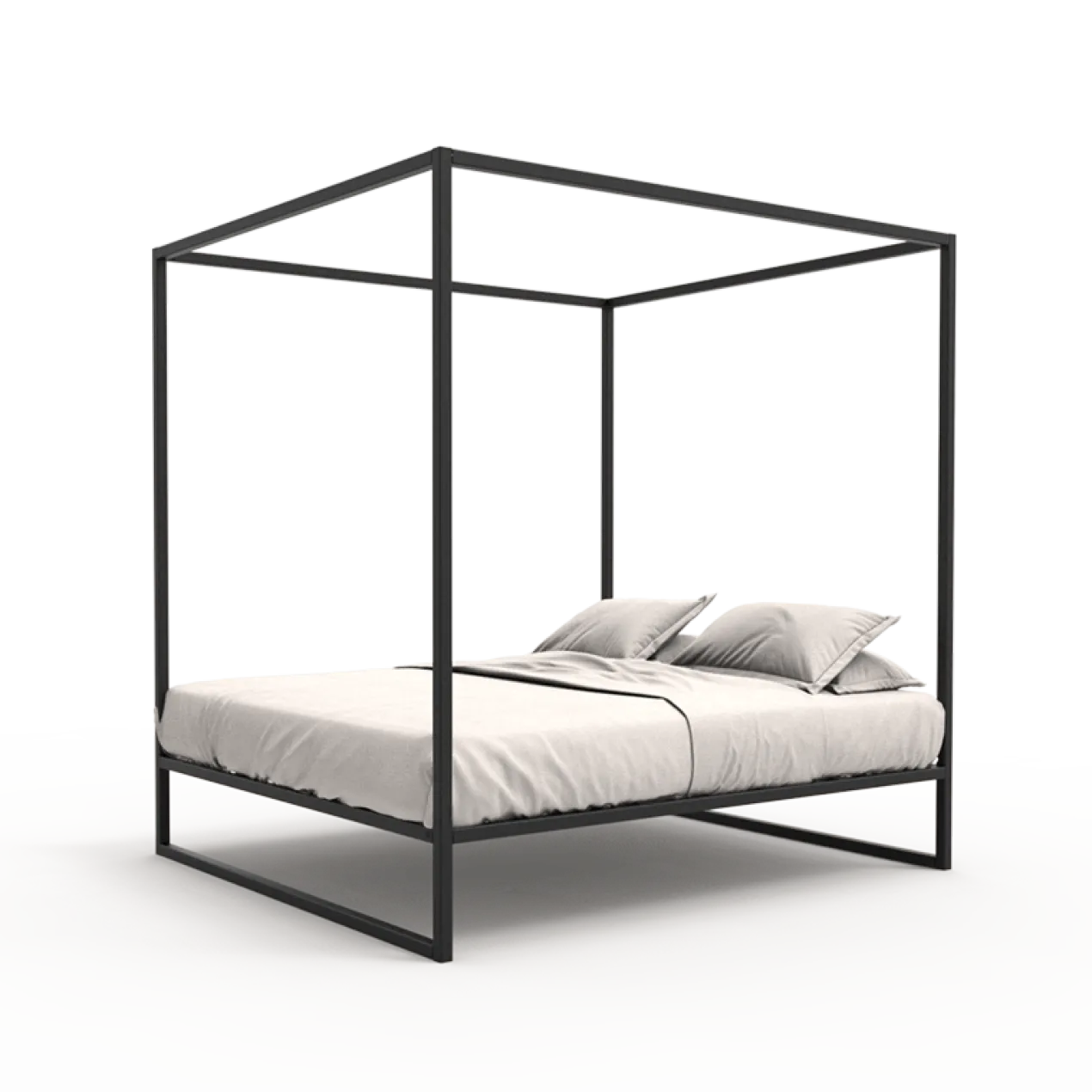 Hemelbed bedframe °02 | Zwart 200 x 200 cm