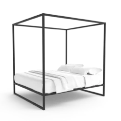 Hemelbed bedframe °02 | Zwart 200 x 210 cm