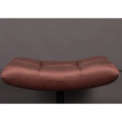 Hocker bar fluweel oud roze