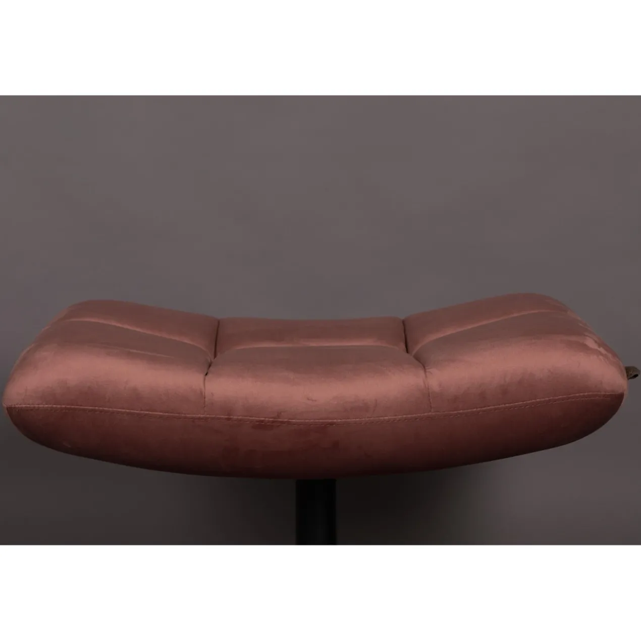 Hocker bar fluweel oud roze
