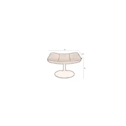 Hocker bar velvet golden brown