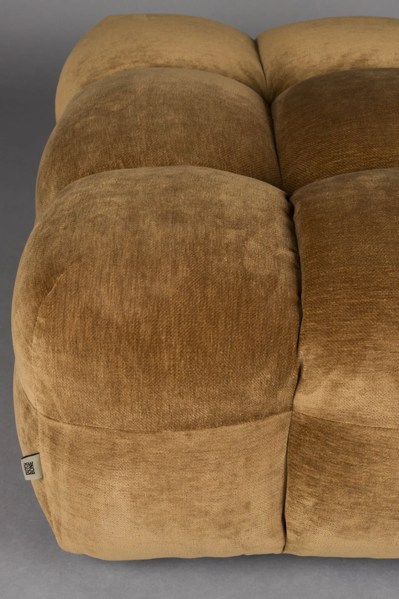 Hocker hackman velours cognac