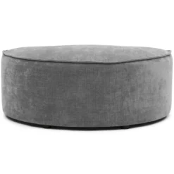 Hocker halfrond Segment be cotton grey