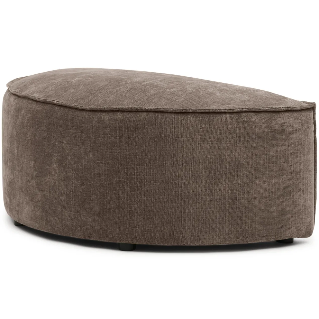 Hocker halfrond Segment be cotton light brown