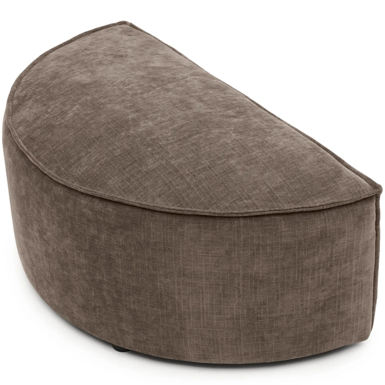 Hocker halfrond Segment be cotton light brown