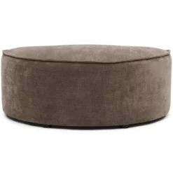 Hocker halfrond Segment be cotton light brown