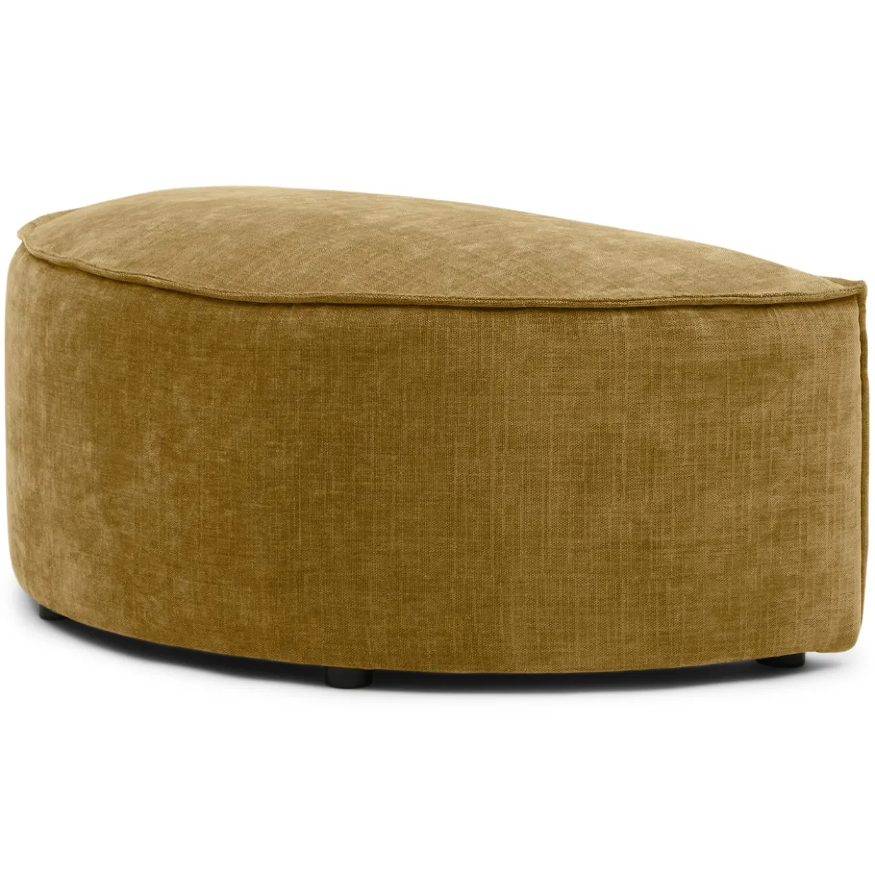 Hocker halfrond Segment be cotton mustard