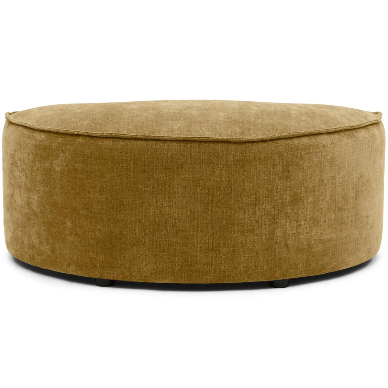 Hocker halfrond Segment be cotton mustard