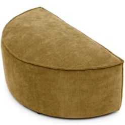 Hocker halfrond Segment be cotton mustard