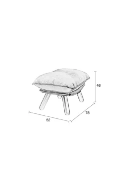 Hocker lazy sack licht grijs