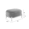 Hocker Polly Teddy wit