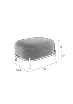 Hocker Polly Teddy wit