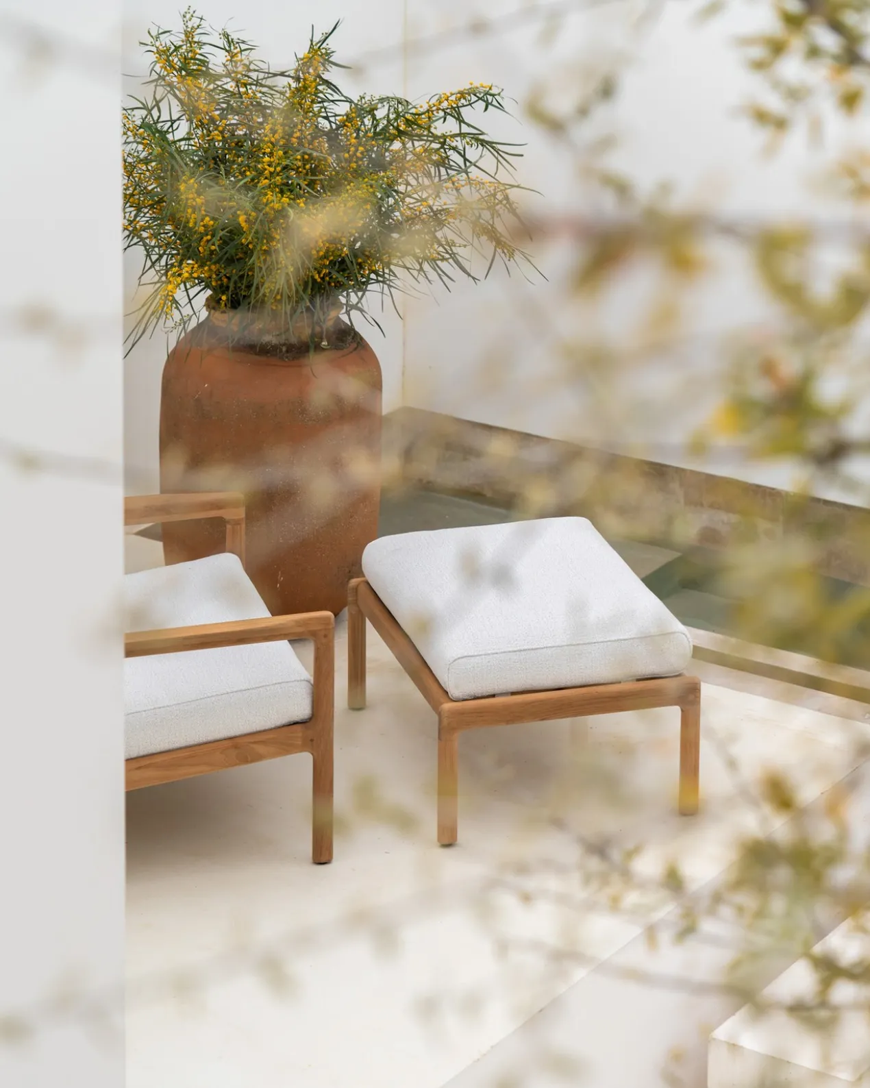 Hocker Teak Jack outdoor mocha