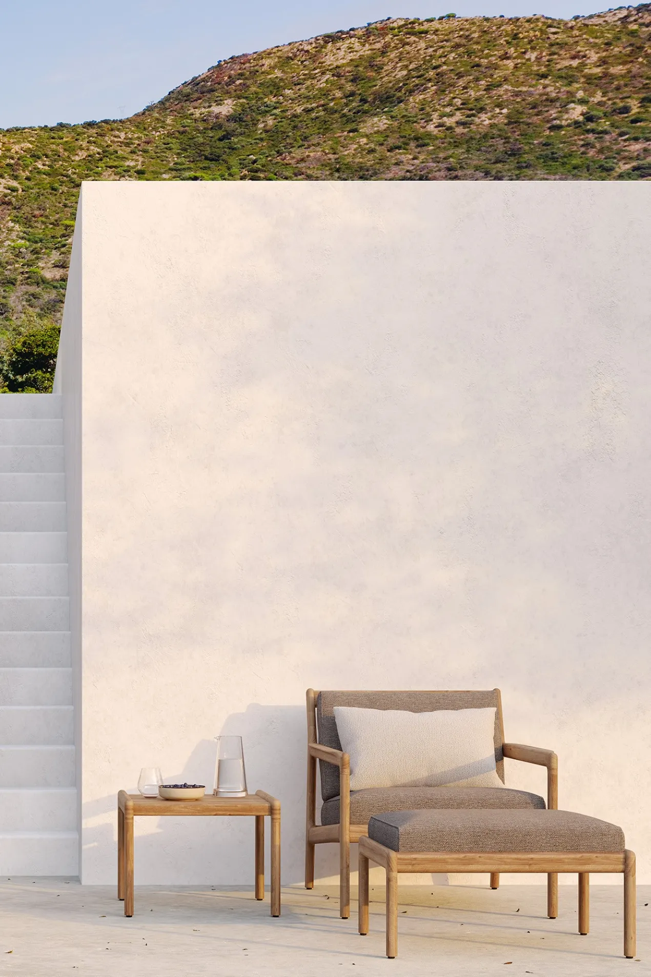 Hocker Teak Jack outdoor mocha