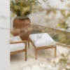 Hocker Teak Jack outdoor off white